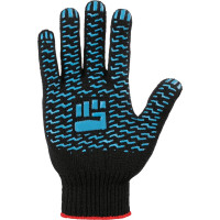 Плотные трикотажные перчатки Фабрика перчаток, с ПВХ, 10 класс, 6 нитей, черные, р.L 6-10-ПЛ-ЧЕР-(L)