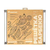 Решетка барбекю GRATAR нержавеющая сталь, съемная ручка РБ-102