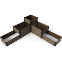 Стыковочный элемент Еврогрядка 150x25 мм, черный EGST150