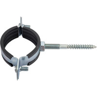 Сантехнический хомут РемоКолор шпилька + дюбель, 1 1/2, диаметр 48-52 мм 47-5-048