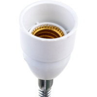 Гибкий переходник вилка-патрон Smartbuy Е14 300мм с выключателем, белый SBL-NL-001