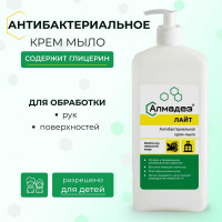 Антибактериальное мыло-крем АЛМАДЕЗ Лайт 1 л насос-дозатор МАЛ-04