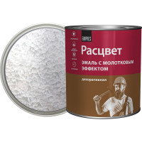 Эмаль с молотковым эффектом Расцвет алкидно-стирольная, серебристая, 2.5 кг 77625