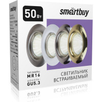 Встраиваемый светильник Smartbuy под лампу MR16 белый выпуклый SBL-08WH-MR16