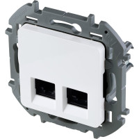 Розетка Legrand компьютерная двойная RJ45 категория 6 UTP Legrand Inspiria белый 673840