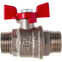 Шаровой кран VALFEX PREMIUM для воды, 3/4" НР/НР, бабочка VF.219.NB1.034.PREMIUM