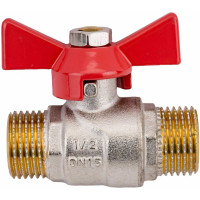 Кран шаровой KROMWELL (ручка-бабочка) 1/2" наружная - наружная резьба EU.YT1286030 12_k