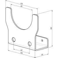 Настенный держатель для угловых шлифмашинок до 125 мм EMBODIMENT черный EMB-USM-LW-B