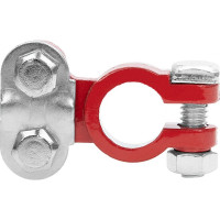 Клемма Alca для АКБ + под планку свинец красная в блистере 509110