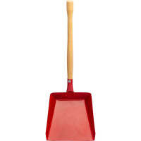 Хозяйственный совок РемоКолор металлический, деревянная ручка, 25 см 61-1-011