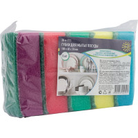 Губки для мытья посуды РемоКолор, 100x60x30 мм, 5 шт. 20-6-111