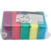 Губки для мытья посуды РемоКолор, 100x60x30 мм, 5 шт. 20-6-111