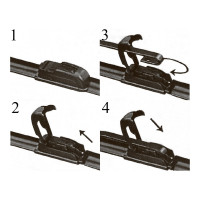 Щетка стеклоочистителя бескаркасная в пакете 30см/12" SKYWAY S02704001
