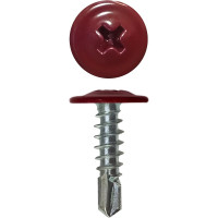 Саморез Daxmer ПШС 4,2x16 с прессшайбой сверло RAL 3005 1000 шт. 00000308036