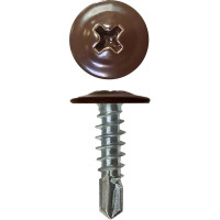 Саморез Daxmer ПШС 4,2x16 с прессшайбой сверло RAL 8017 1000 шт. 00000308038