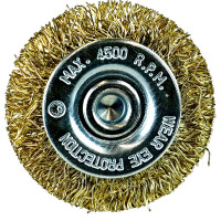 Кордщётка дисковая 38 мм, латунированная сталь 0.3 мм, хвостовик 6 мм Berger BG BG1728