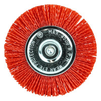 Кордщётка дисковая 100 мм, абразивный нейлон 1.2 мм, P80, хвостовик 6 мм Berger BG BG1738