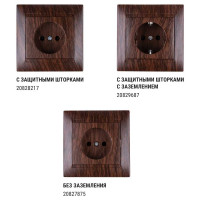 Розетка TDM ELECTRIC 2П+З 16А 250В венге "Лама" SQ1815-0423