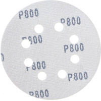 Круг шлифовальный перфорированный, 8 отверстий, 125 мм, P800, 5 шт Росомаха 438800