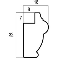 Багет Cosca Decor 534-12 32 мм, лен СПБ019691