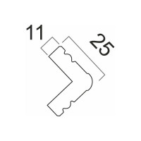 Угол Cosca Decor интерьерный багет, 25 мм, белый матовый СПБ048172