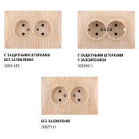 Двойная розетка TDM ELECTRIC 2П+З 16А 250В сосна Лама SQ1815-0325