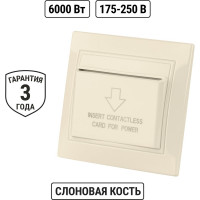 Карточный выключатель TDM ELECTRIC с задержкой отключения слоновая кость Таймыр SQ1814-0704