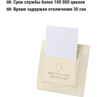 Карточный выключатель TDM ELECTRIC с задержкой отключения слоновая кость Таймыр SQ1814-0704