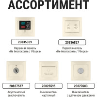 Карточный выключатель TDM ELECTRIC с задержкой отключения слоновая кость Таймыр SQ1814-0704