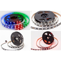 Комплект адресной ленты Apeyron 24В, 14,4Вт/м, smd5050, 60д/м, IP20, подложка 10мм(черная), 2м, RGB/ 10-92
