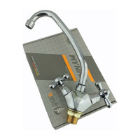 Смеситель для кухни MYNAH двухвентильный с поворотным изливом, керамическая кран-букса M4156