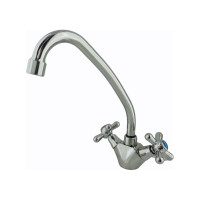 Смеситель для кухни MYNAH двухвентильный с поворотным изливом, керамическая кран-букса M4156