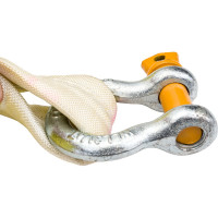 Буксировочный текстильный строп Сталь-91 90мм 21т 6м 2 слоя+скоба 4687202227600