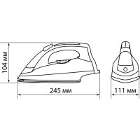 Утюг TDM ELECTRIC Меркурий 1, 2200 Вт, керамика, вертикальное отпаривание SQ4010-0001