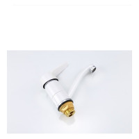 Смеситель для раковины MYNAH высота 113 мм, белый, поворотный излив, латунь M4918J