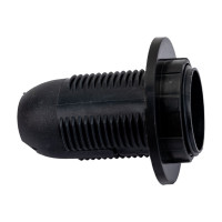 Патрон DORI Е-14 термостойкий пластик, с кольцом, черный 45847