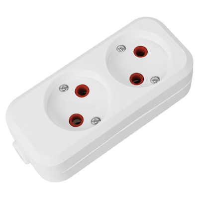 Розетка для удлинителя TDM ELECTRIC колодка на 2 гнезда 10А 250В SQ1806-0413