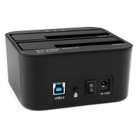 Докстанция AgeStar USB 3.0 2x2.5"/3.5" SATA HDD/SSD, пластик, черный, UASP, Clone, 3UBT6-6G (BLACK)