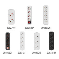 Розеточная колодка TDM ELECTRIC 4 гнезда 2П+3 16А 250В черная серии Народная SQ1806-0429