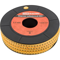 Кабельный маркер TDM ELECTRIC 2,5мм символ 0 1000 шт SQ0511-0015