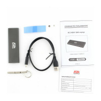 Внешний корпус AgeStar USB 3.1 Type-C M.2 NVME (M-key), алюминий, серый, 31UBNV1C (GRAY)