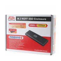 Внешний корпус AgeStar USB 3.1 Type-C M.2 NVME (M-key), алюминий, серый, 31UBNV1C (GRAY)
