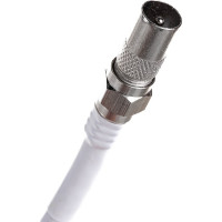 Коаксиальный кабель DORI RG-6 на F-разъёмах 5 м + переходник на TV 40880