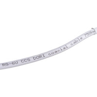 Коаксиальный кабель DORI RG-6 на F-разъёмах 5 м + переходник на TV 40880