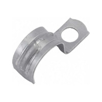 Металлическая однолапковая скоба Промрукав СМО d16-17 мм, отверстие d 6.5 мм PR08.3742