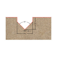 Фреза профильная для фасадов (32x25x68 мм; V=90 градусов) Greencut BX11290