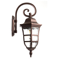 Садово-парковый светильник FERON PL691 на стену вниз 60W 230V E27, коричневый 11696