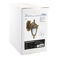 Садово-парковый светильник FERON PL681 на стену вниз 60W 230V E27, черное золото 11692