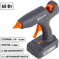 Аккумуляторный клеевой пистолет TDM ELECTRIC КПА-60, 11,3 мм, 12В, 2,2 А*ч Li-Ion, 60 Вт, Т=220 С Алмаз SQ1024-0110