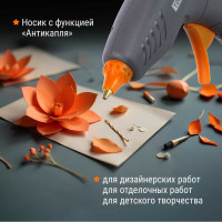 Аккумуляторный клеевой пистолет TDM ELECTRIC КПА-60, 11,3 мм, 12В, 2,2 А*ч Li-Ion, 60 Вт, Т=220 С Алмаз SQ1024-0110